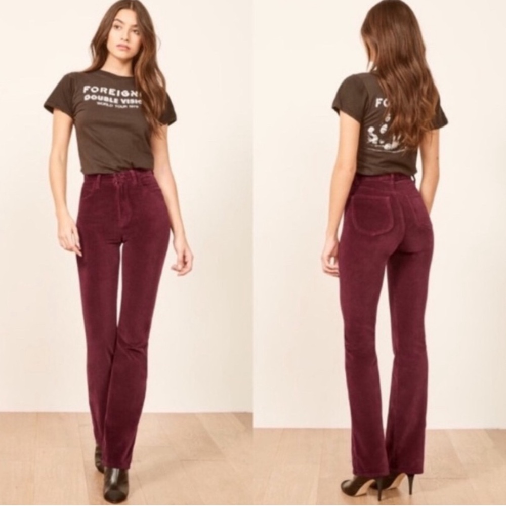 Reformation Mali Velvet Pants